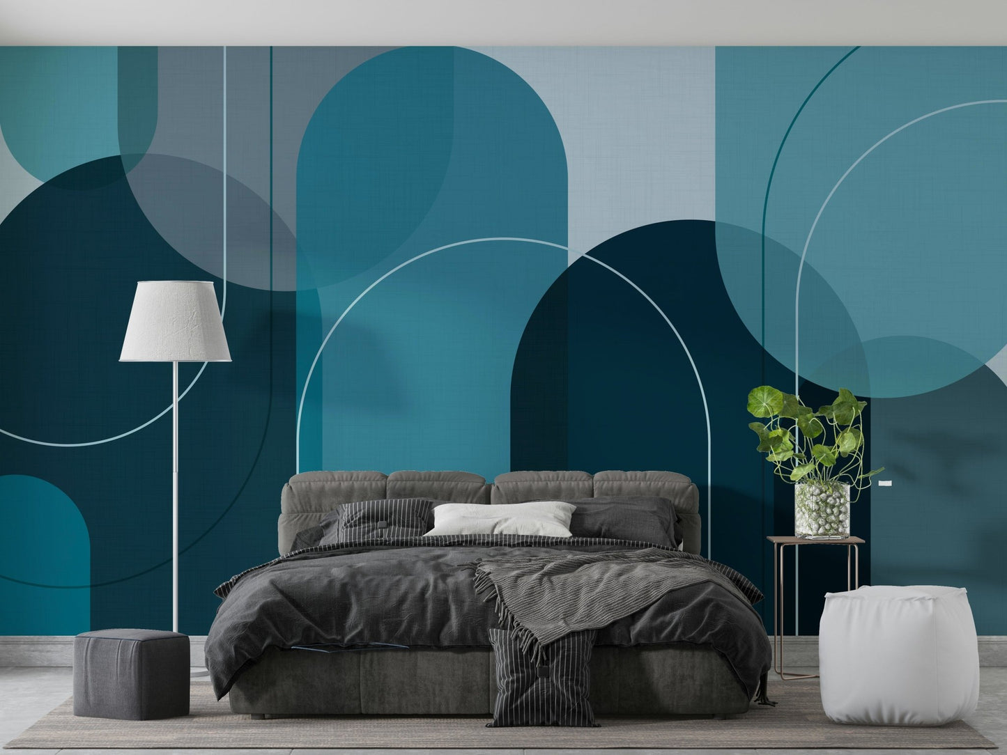 Elegant Arches Turquoise Tones Wall Mural

