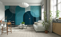 Beautiful Turquoise Arches Wall Mural Artwork

