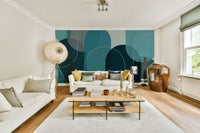 Elegant Arches in Turquoise Wallpaper Mural


