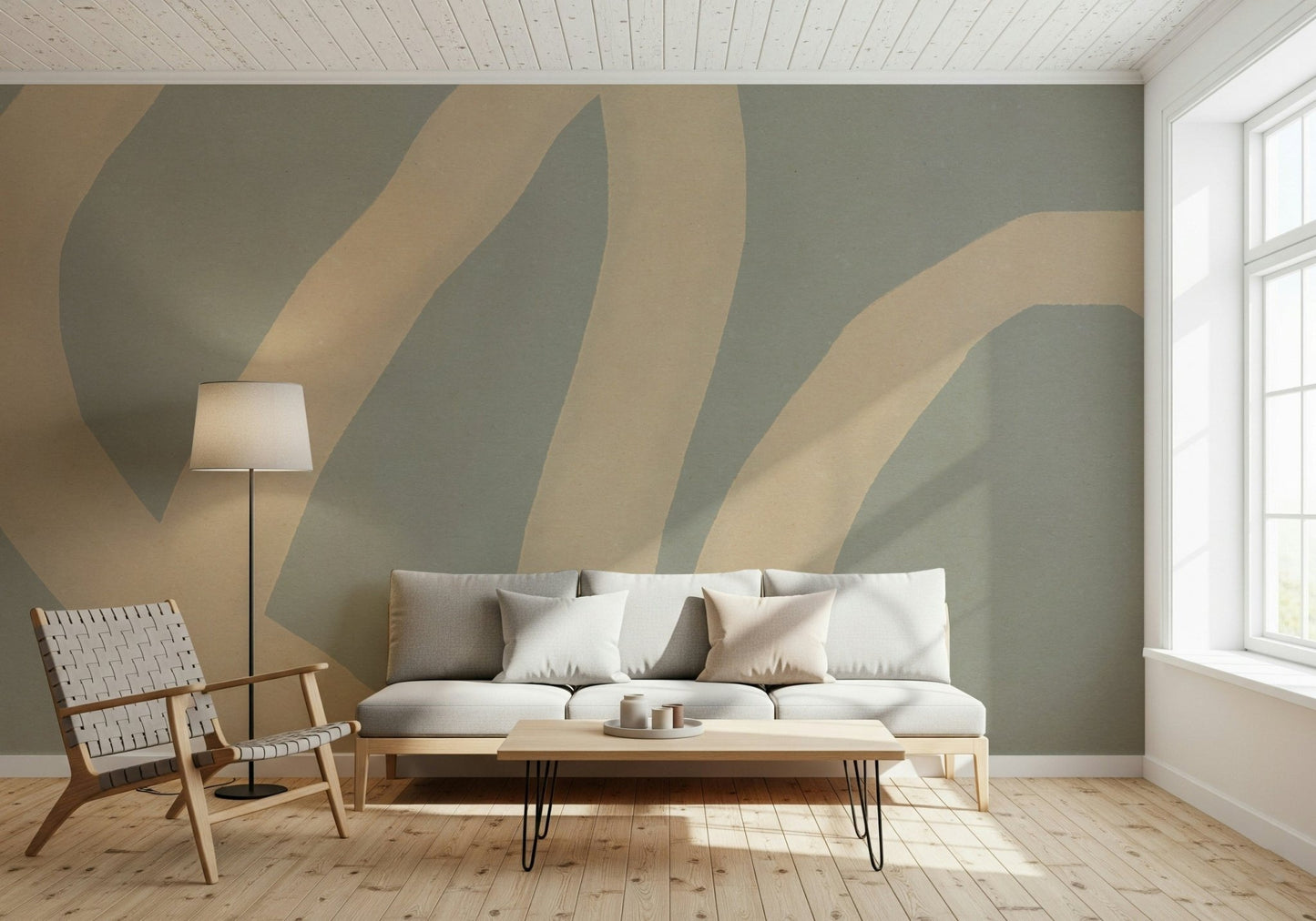 A serene flowing design wall mural for your decor.