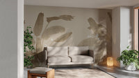 Tropical botanical leaf wall mural
