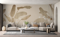 Modern banana leaf wallpaper for walls
