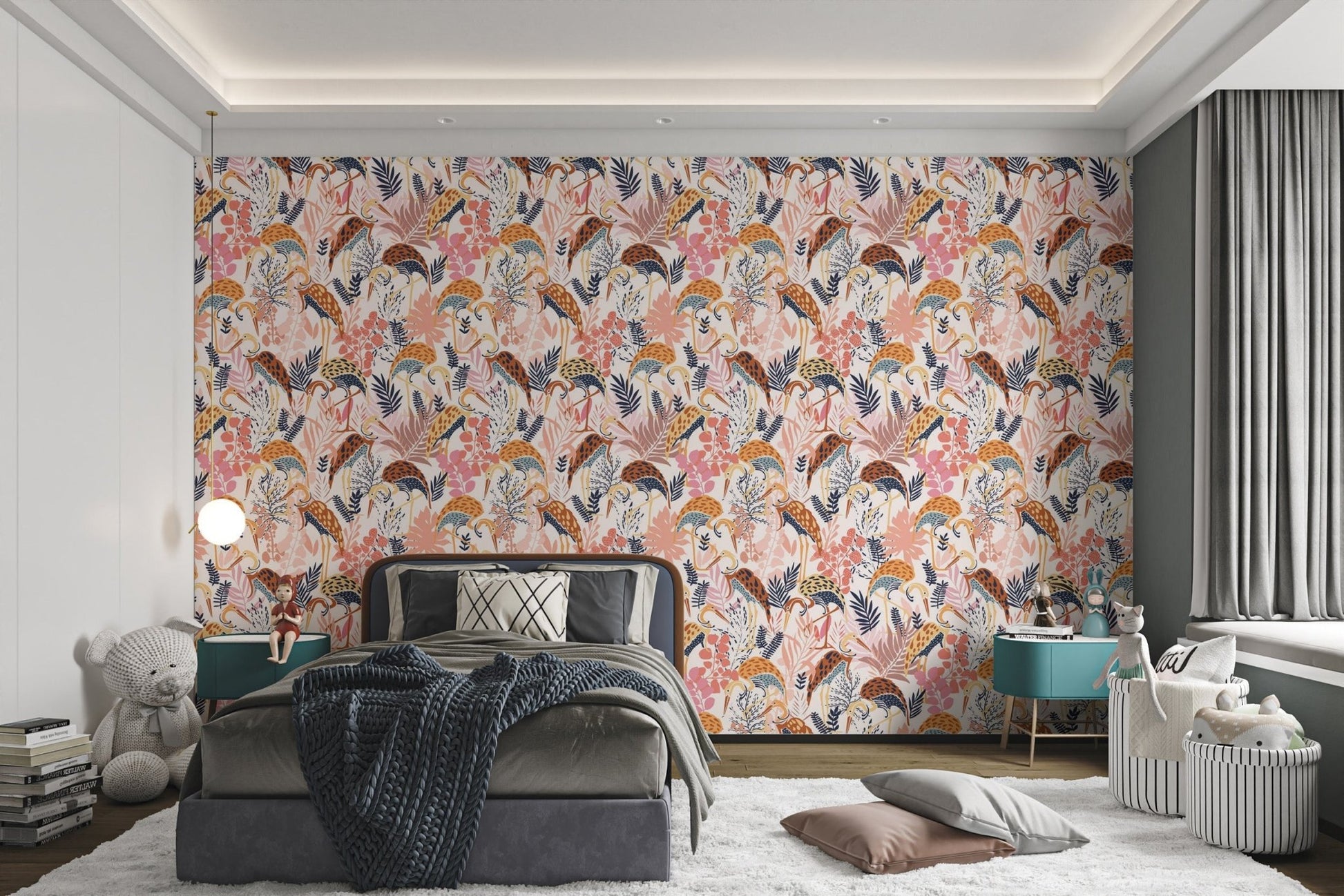 Artistic Crane Dance Wall Design, AN40