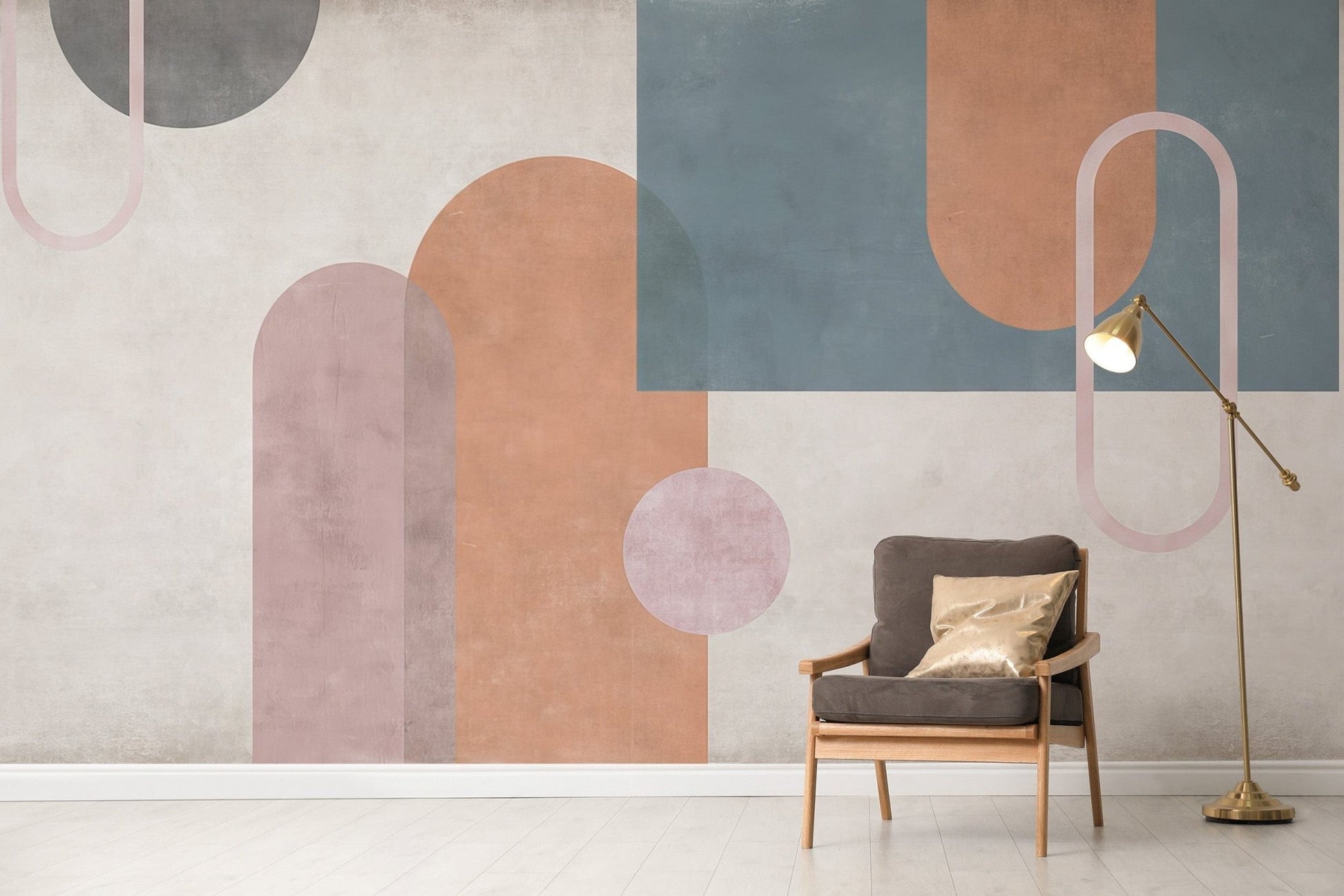 Elegant Edges Wallpaper Mural for serene offices