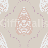 Elegant Foliage stunning wall mural, detailed white branching.