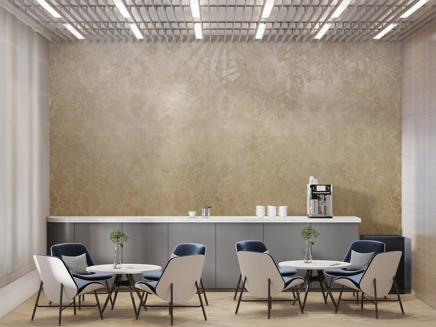 Sophisticated gold damask wall art
