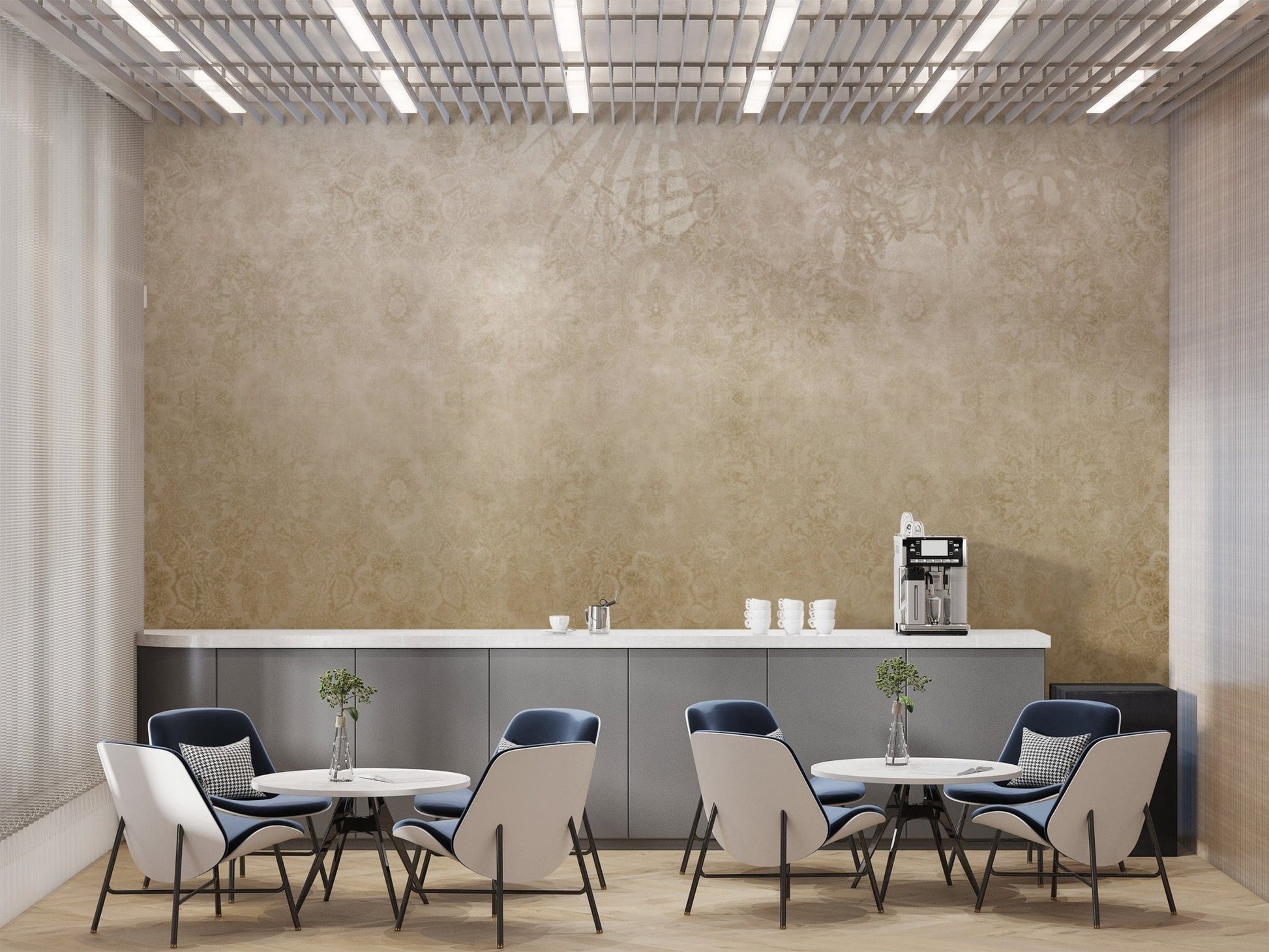 Sophisticated gold damask wall art
