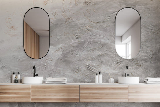 Elegant gray textured swirl wallpaper D234
