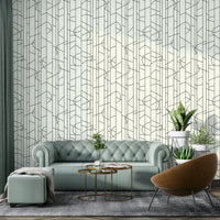 Abstract lines on black and white wallpaper design, GD1710