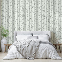 Elegant black and white wallpaper with fine lines, GD1710