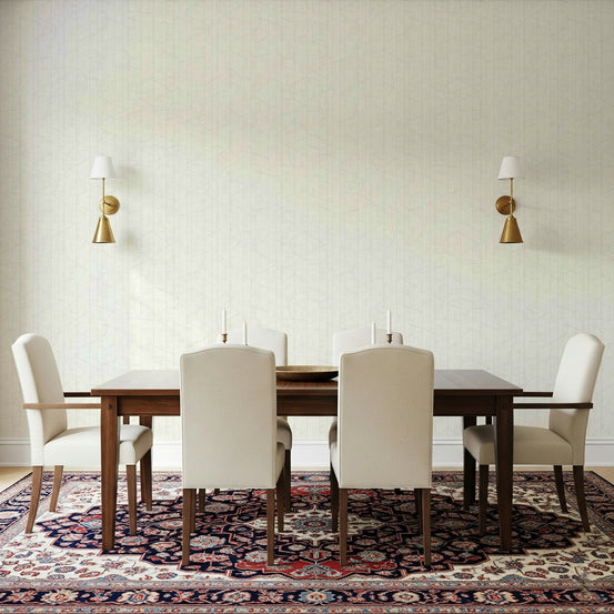 Calm beige wallpaper with thin flowing lines, GD7564