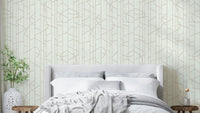 Bright rosy wallpaper with elegant linear design, GD1714