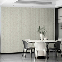 Elegant lines on rosy wallpaper in modern setting