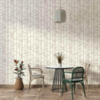 Rust color wallpaper adding warmth to modern room, GD1711