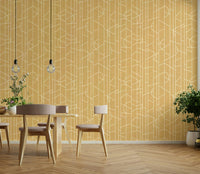 Warm honey wallpaper featuring fine linear patterns

