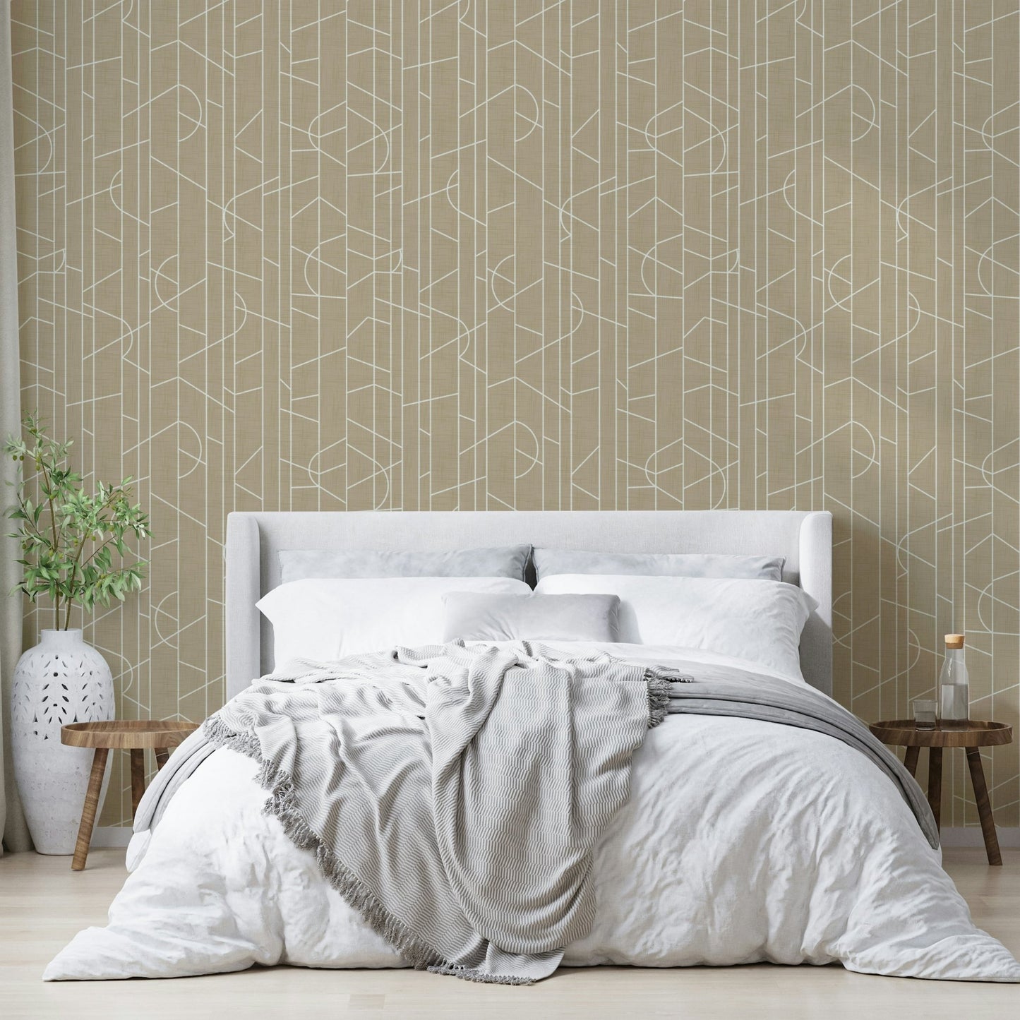 Wild animal-inspired canvas wallpaper with fine lines, GD1713