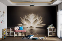 Serene lotus glow lamp wall pattern
