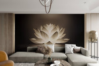 Modern lotus glow flower wall art
