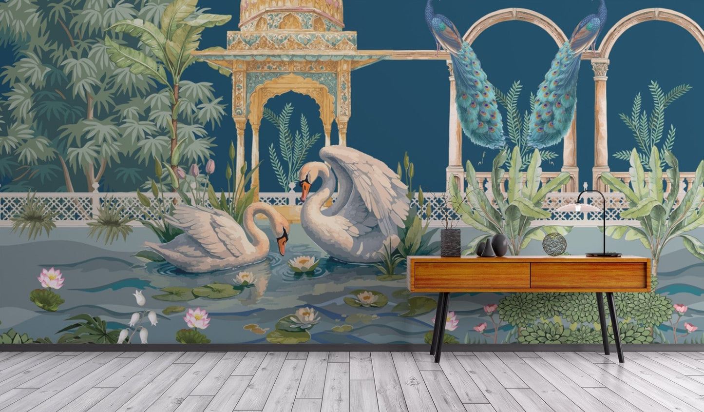 Mughal Pavilion Scenic Wallpaper