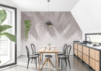 Artistic palm frond design wallpaper for homes

