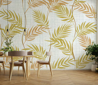 Refined palm leaves wallpaper texture

