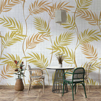Calm botanical wallpaper for living rooms

