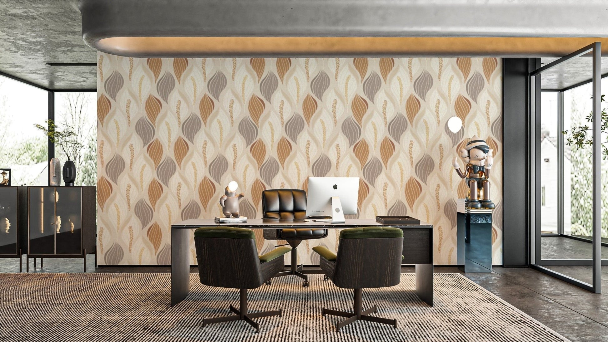 Elegant Peace Lily peel and stick wallpaper