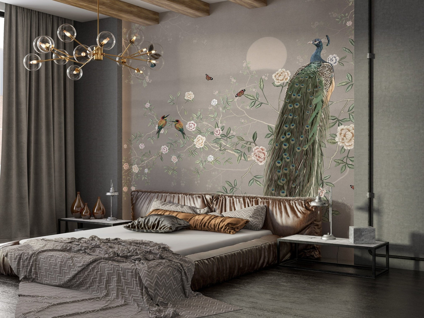 Colorful peacock wallpaper for walls
