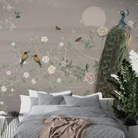 Nature-inspired peacock bird wallpaper
