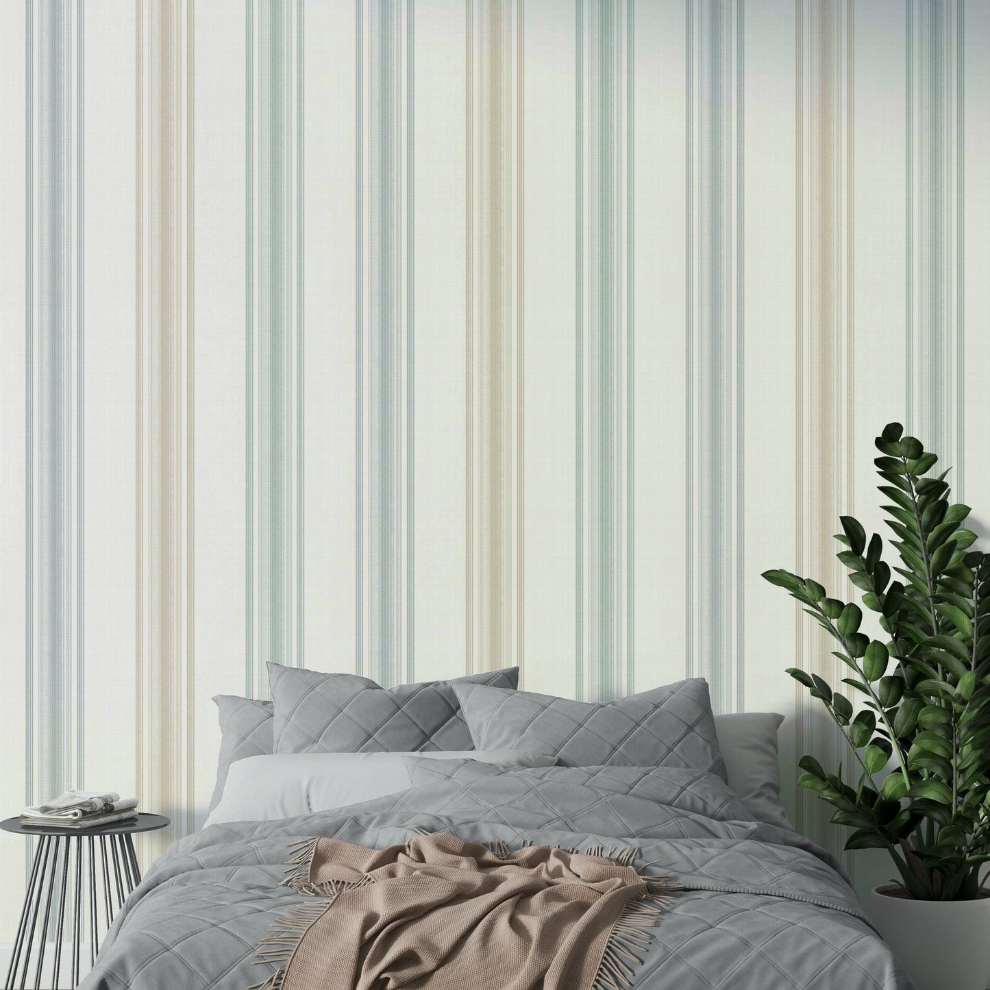 Classic stripe wallpaper for elegant rooms
