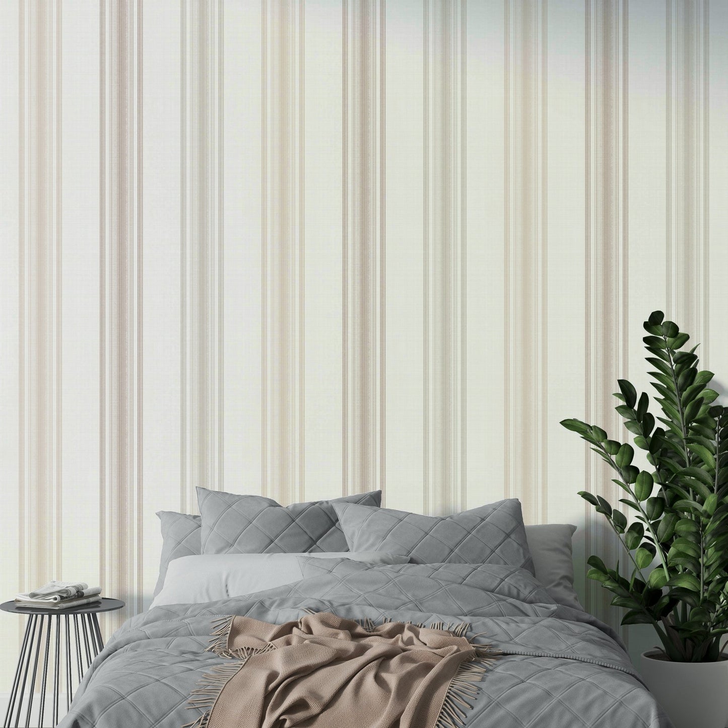 Elegant wall mural with soft stripe detail, GD2375