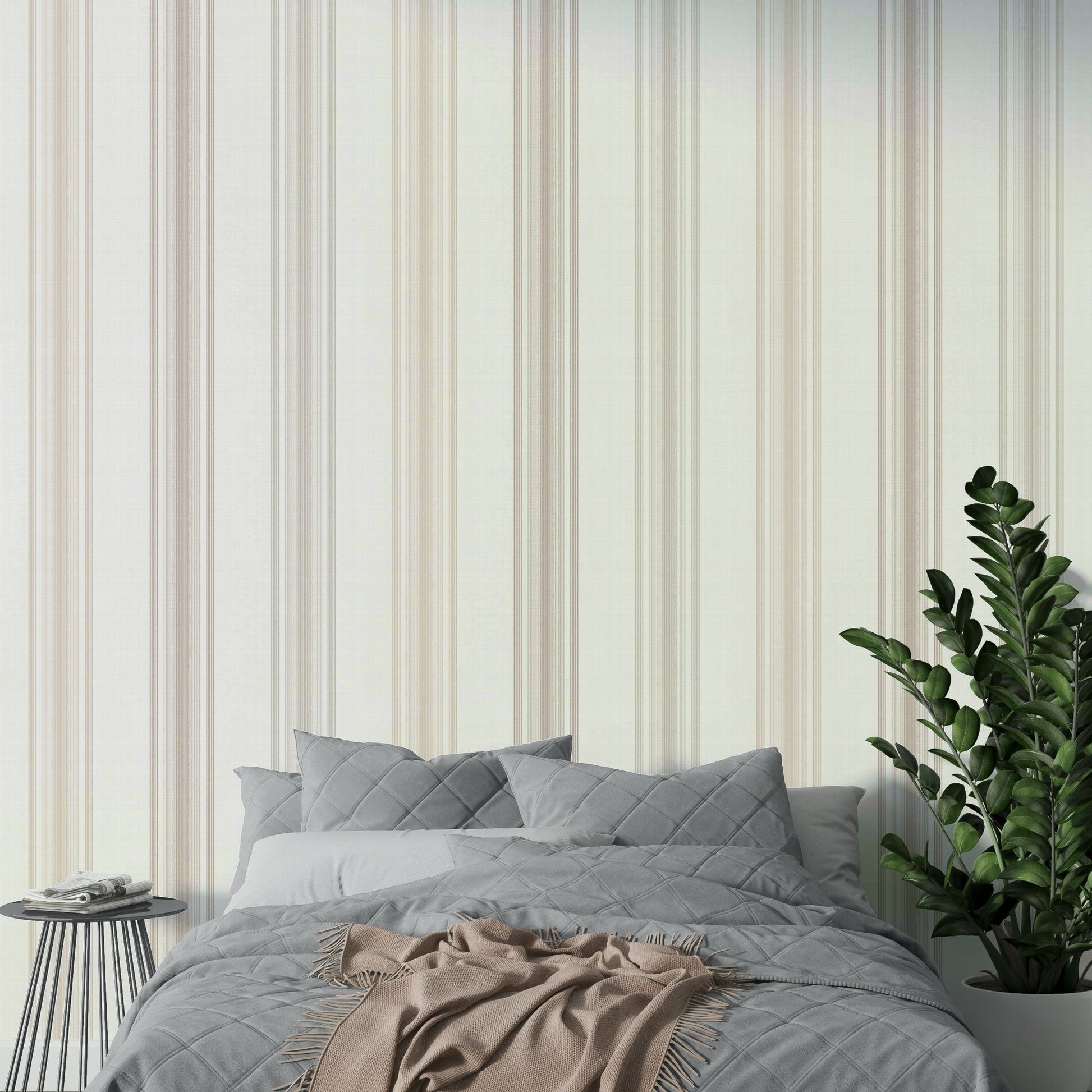 Elegant wall mural with soft stripe detail, GD2375