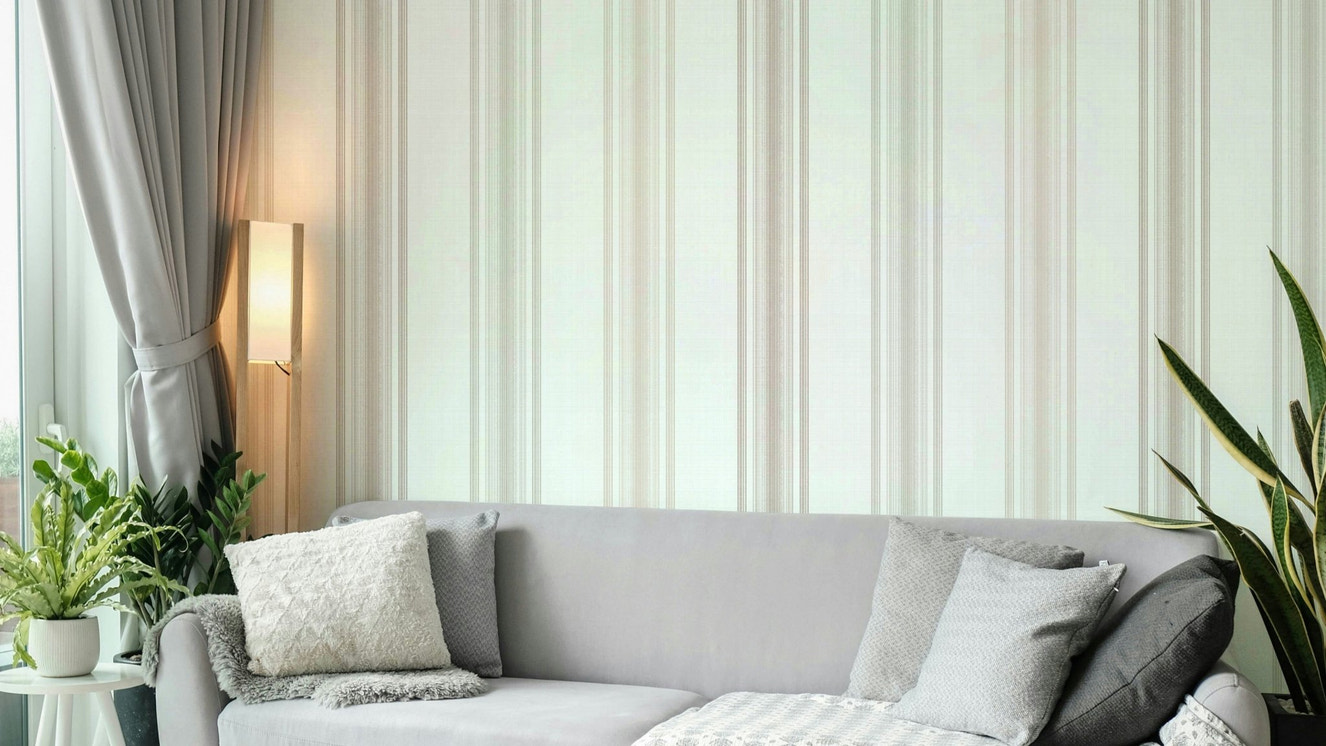 Elegant striped neutral wallpaper design
