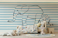 A beautiful modern art wall mural for a children's room.