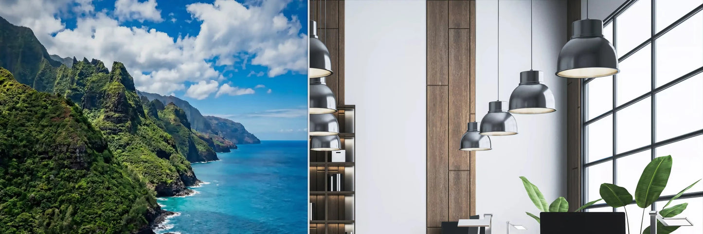 Emerald Cliffs, Turquoise Waters Wall Mural