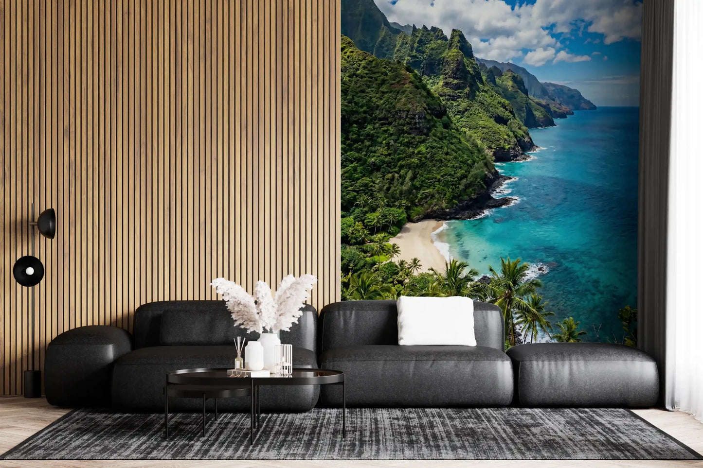 Emerald Cliffs, Turquoise Waters Wall Mural