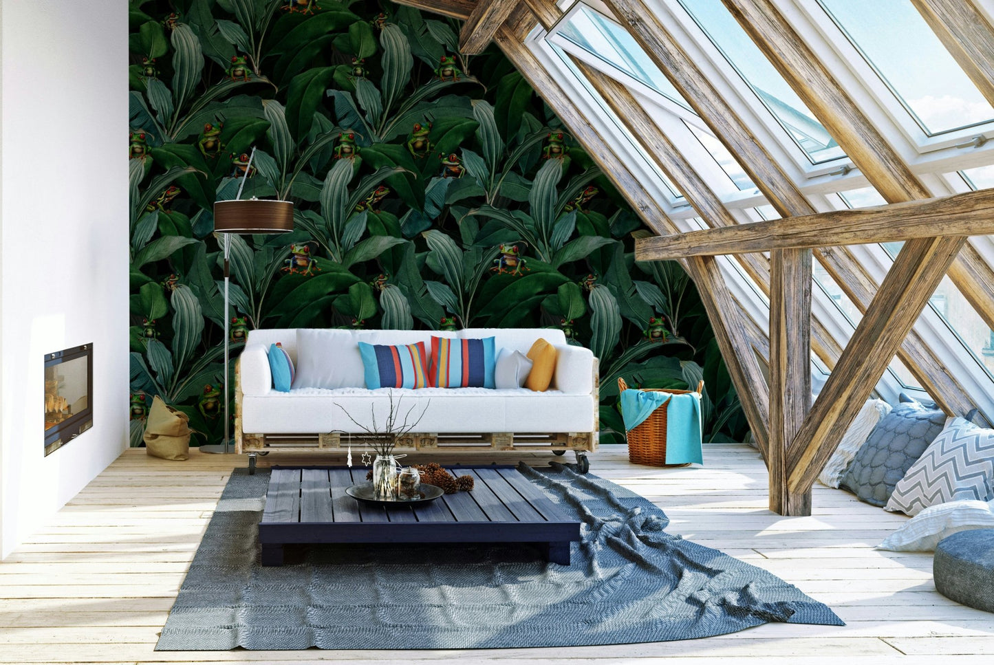 Stunning jungle wallpaper with glowing emerald eyes., GD1381