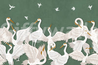 The style is a soft-focus illustration or a painterly design.


