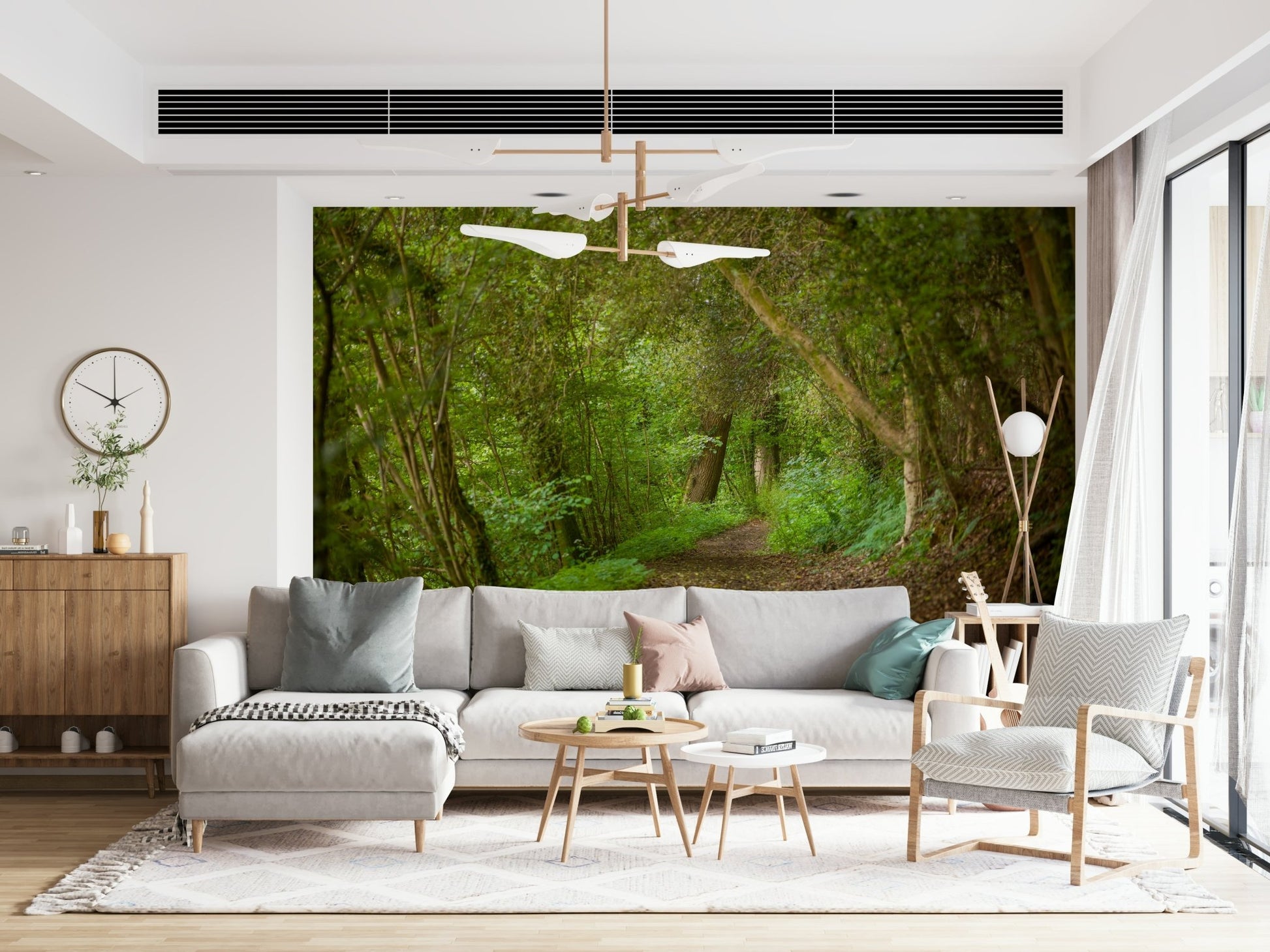 Inspiring office space using Emerald Forest Journey Wall Mural depth.