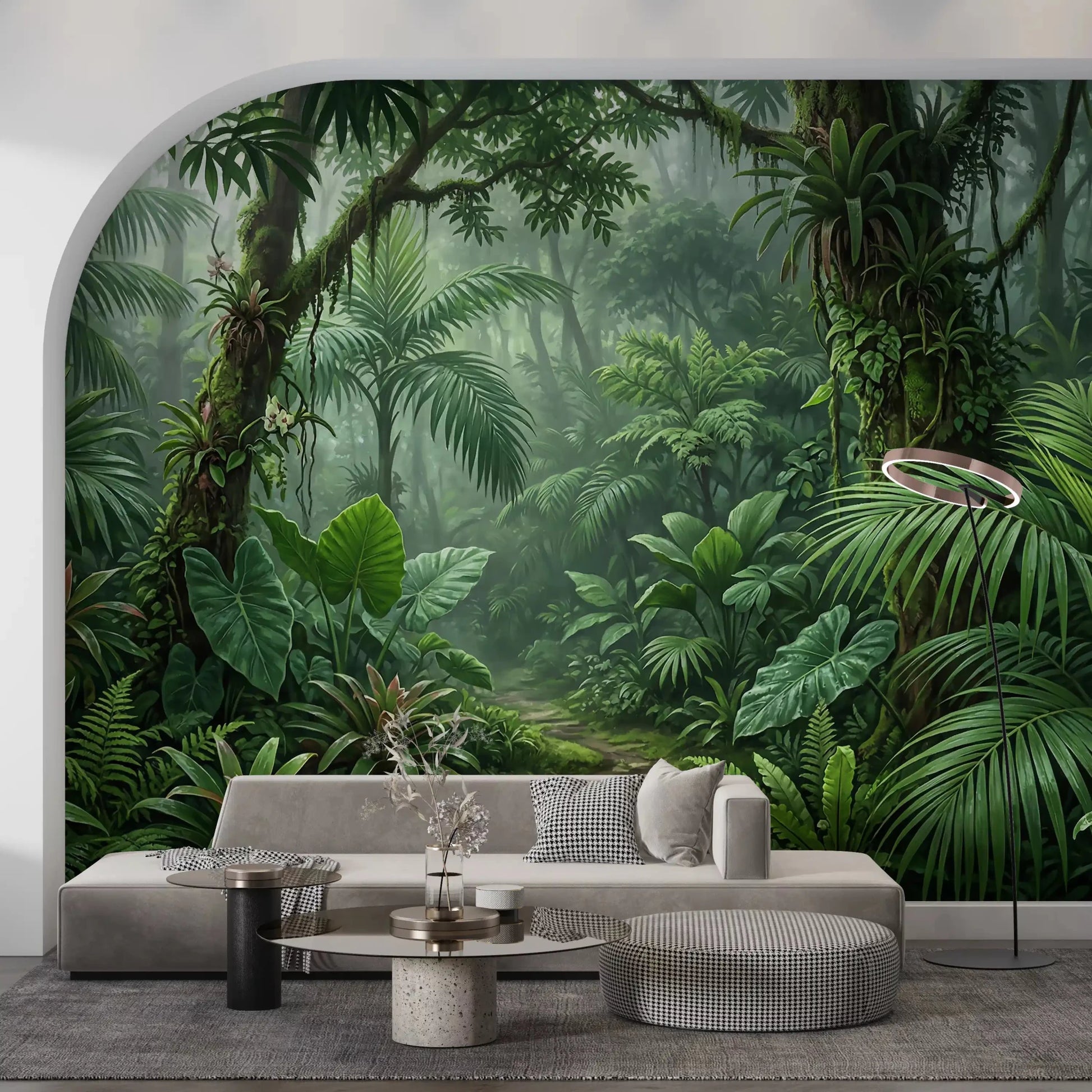 Entryway highlighted by the Forest Trail wall muralGD9516