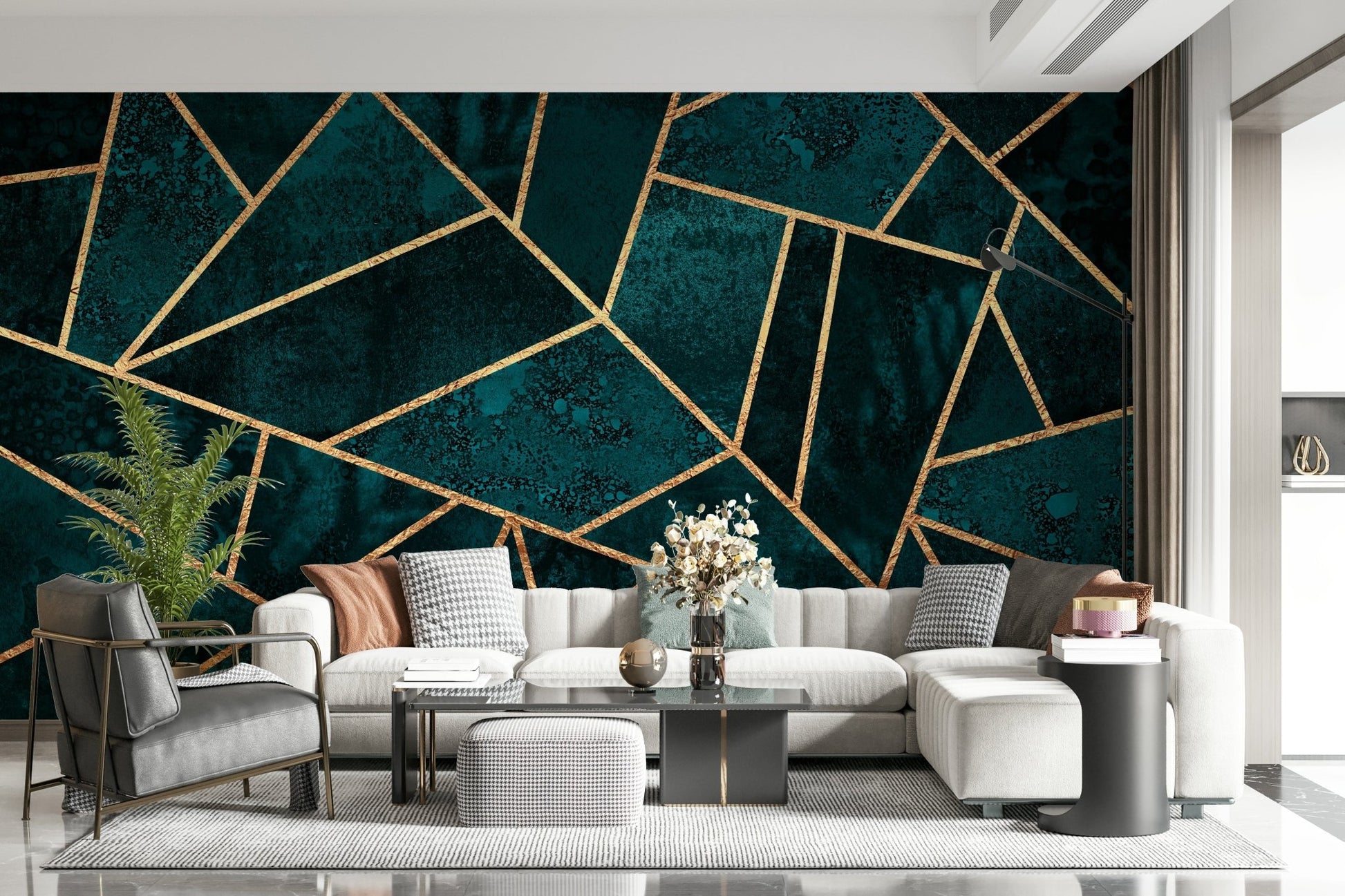 An artistic minimalist design mural for home decor., GD5501