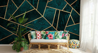 A contemplative geometric design wallpaper mural for a feature wall., GD5501