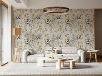 Delicate blooms define Emerald Green Bird & Floral Wallpaper beautifully