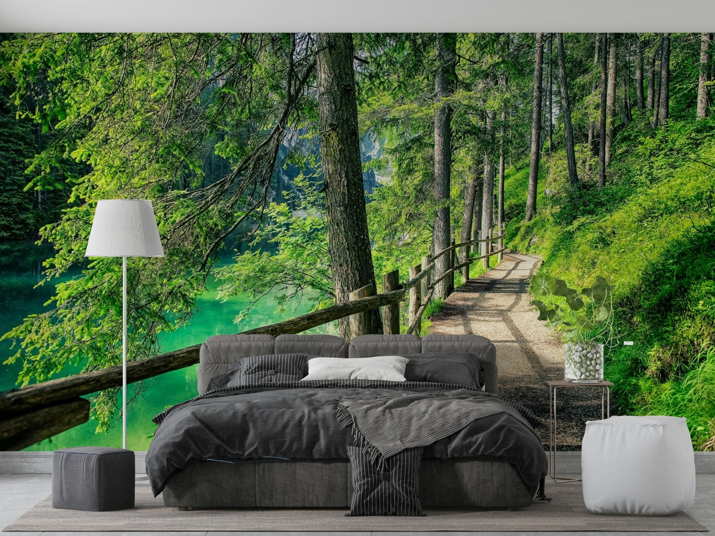 Lake View Wallpaper for Living Room Walls

