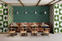 Removable wallpaper with Matisse-inspired foliage design