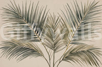 Stylish green palm wallpaper for interiors

