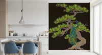 Look closely twisted branches and pine needles meet on this wall muralGD9495