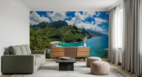 Home using Emerald Shores Azure Waters wall mural and palm coast, GD9028