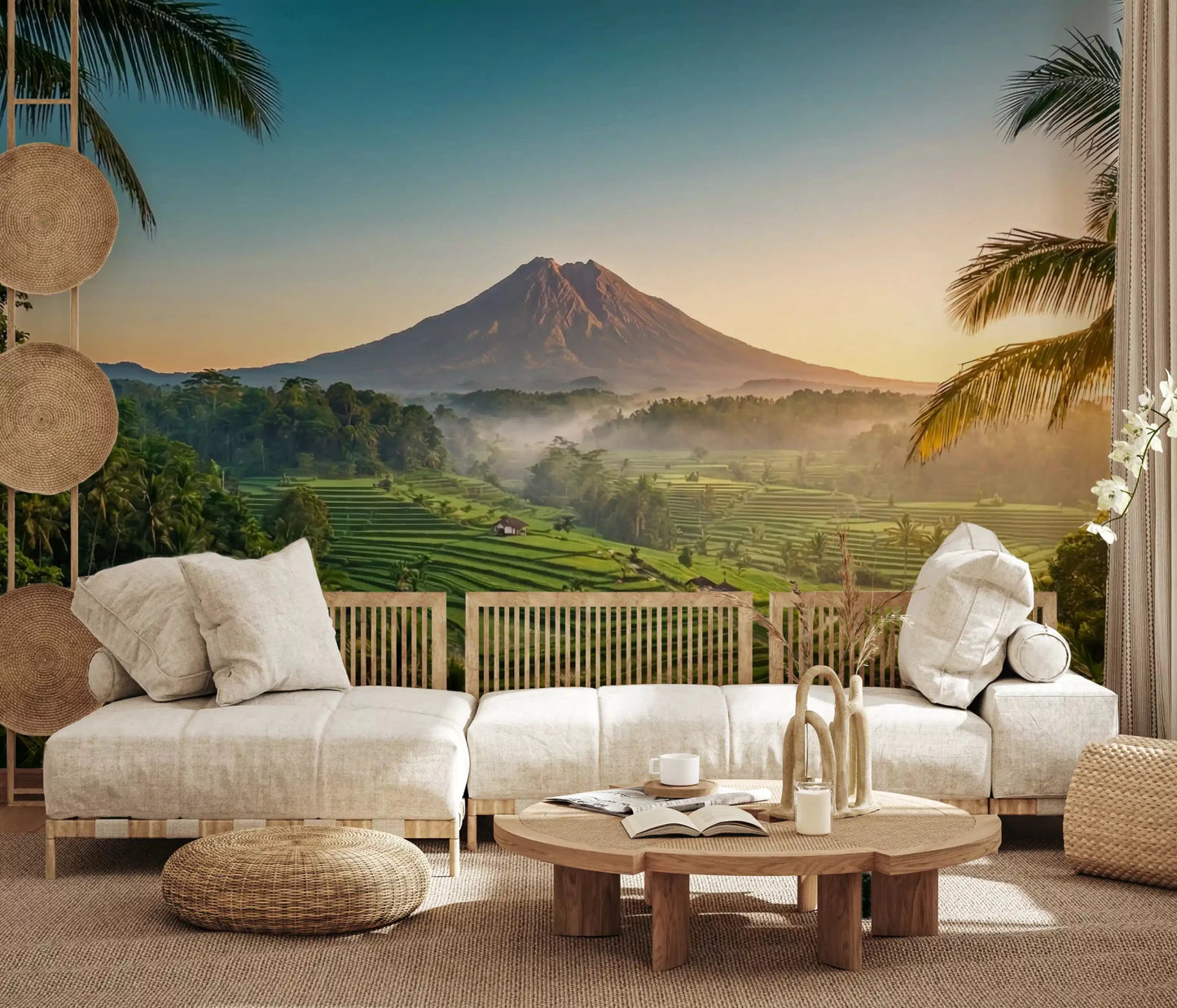 Emerald Terraces & Volcanic Dawn Wall Mural