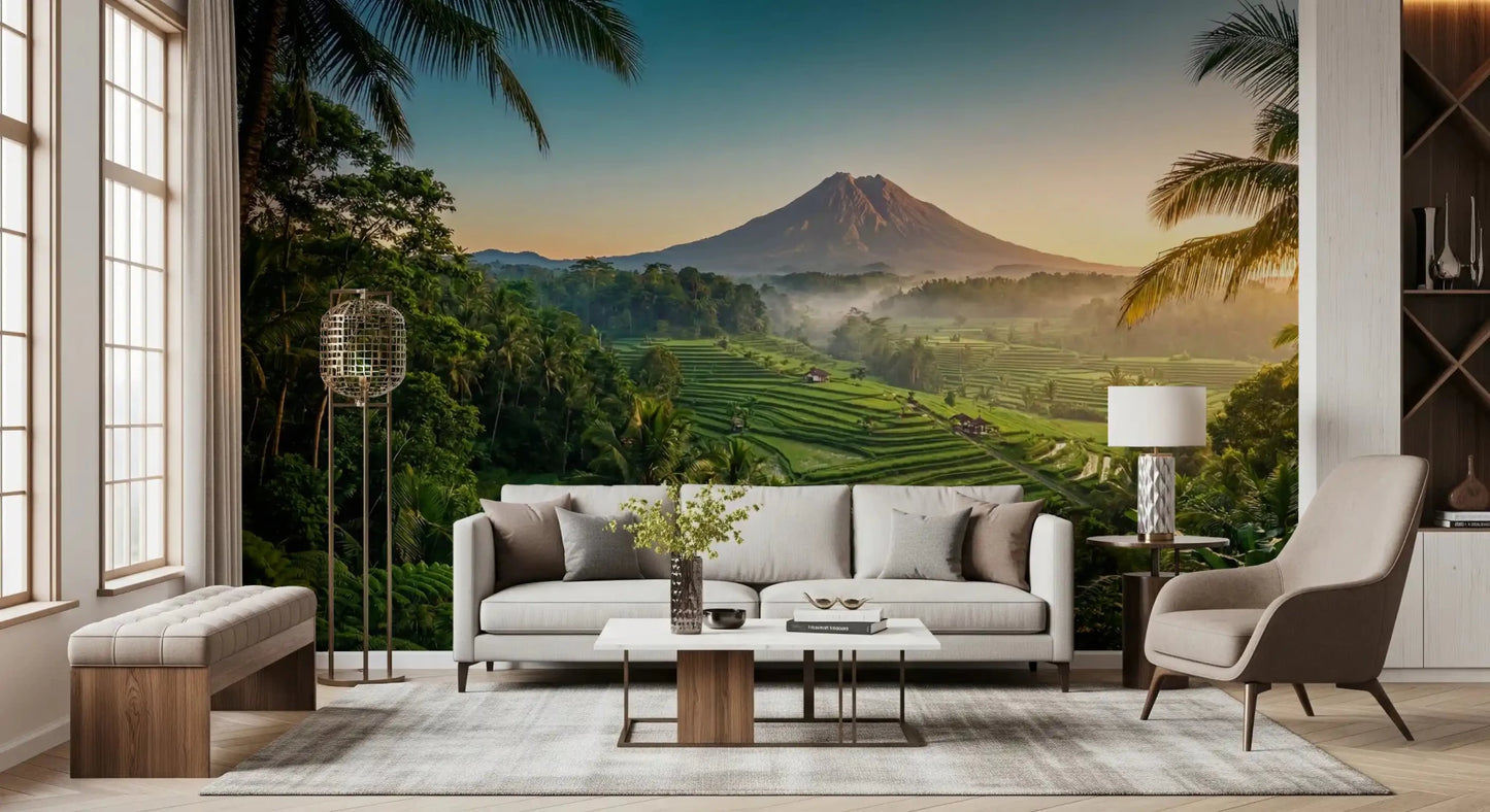 Emerald Terraces & Volcanic Dawn Wall Mural